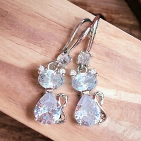 Boucle d’oreille - Chat diamant item