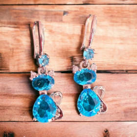 Boucle d’oreille - Chat bleu item