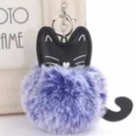 Porte-clé - Pompom bleu item