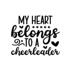 My Heart Belongs to a Cheerleader- Hoodie item