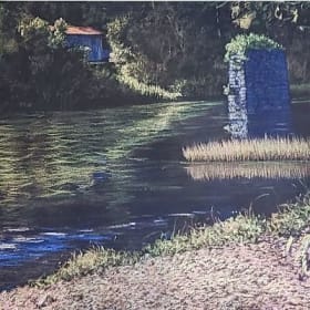 Diana Suttenfield print-River 17 x 24.5(13x201/2 print size) item