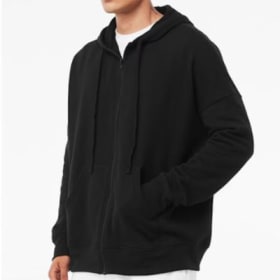 Black Zip Up Hoodie  (Style 2) w/Embroidered Name item