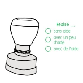 Étampe « Réalisé... » item