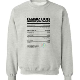 Camp HBC Nutrition Facts Crewneck item