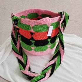 Pink, green, Red & Black Bag by Lancheros item