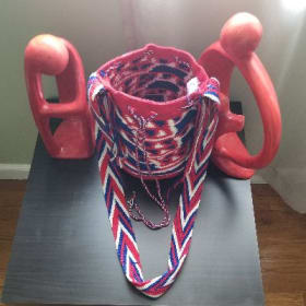Red, White & Blue Bag w/draw strings by Lancheros item
