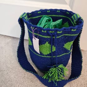 Navyblue and Green Bag w/ Tassels by Lancheros item