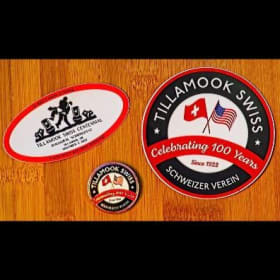 Tillamook Swiss Sticker or Lapel Pin - SHIPPED item