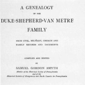 DUKE/SHEPHERD/VANMETRE - GENEALOGY item