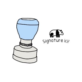 Étampe « Signature ici! » panda item