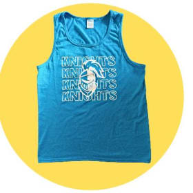 BCA KNIGHTS TANK TOP-NEON BLUE SMALL item