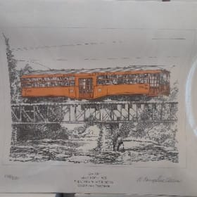 West Penn Trolley (Numbered) Pen & Ink Rendering (Print) item