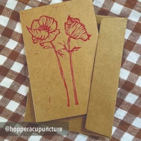 12 linocut cards by Hopper Acupuncture item