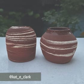 Set of 2 bud vases by Kat Clark item