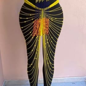 Yellow African Beaded Skirt item