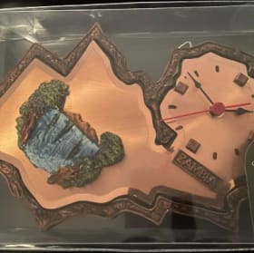 Zambian Copper Wall Clock - Victoria Falls Art item