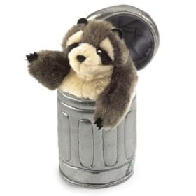 Raccoon in the Garbage Can Puppet item