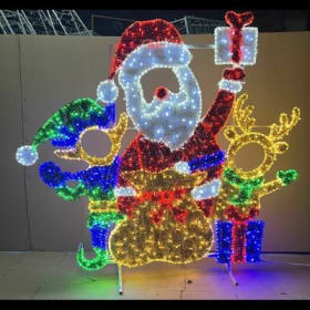 Santa with Elf and Baby Deer Photo Op item