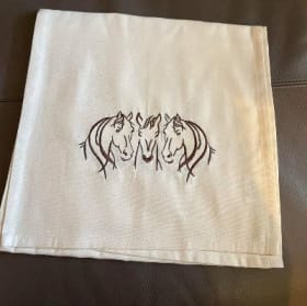 Embroidered Horse Table Runner item