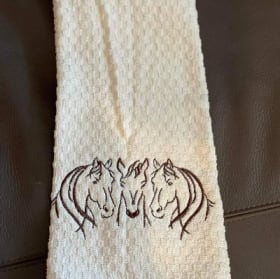 Embroidered Horse Hand Towel item