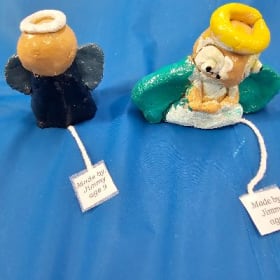 Hand Painted Angel Duo item