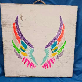 Wood Wall-Hanging With Angel Wings item