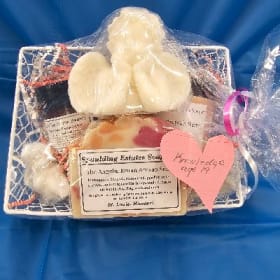 Handmade Soap & Candle Gift Basket item