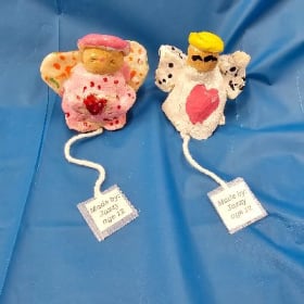 Hand Painted Angel Duo item