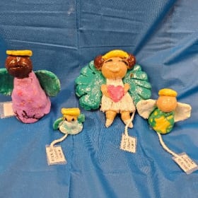 Hand Painted Angel Family item