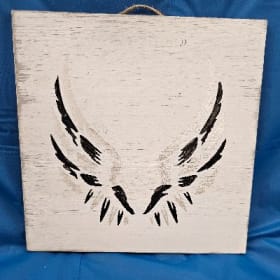 Wood Wall-Hanging With Angel Wings item