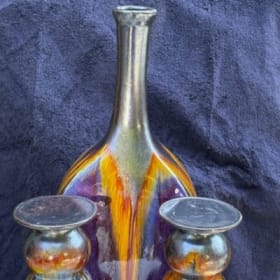 Japanese Raku Candlesticks item