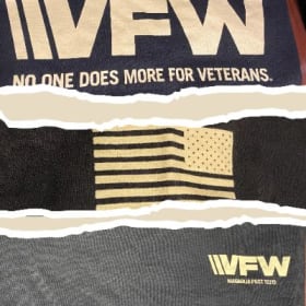 X Large VFW Post Black Shirt item
