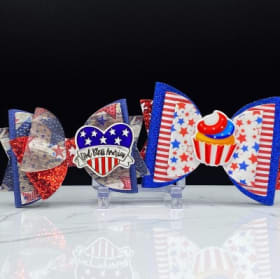 Handmade Patriotic Pet Bows item