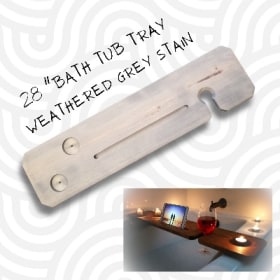 Handmade Wooden Bath Tub Tray item