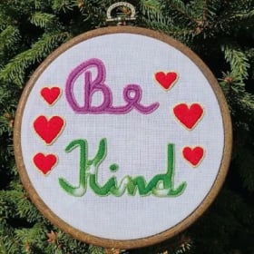 "Be Kind" Handmade Embroidery item