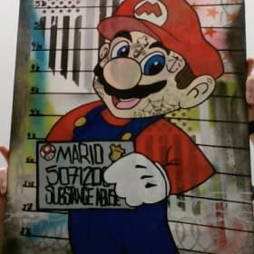 Canvas painting (Mario) item