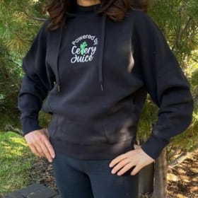 "Powered by Celery Juice" Black Hoodie #2 item