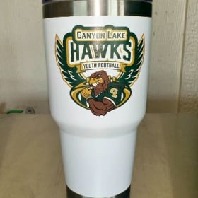 White CL Hawk Football Cup item