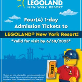 Four (4) 1-Day Admissions tickets to LEGOLAND® New York item