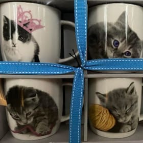 Ensemble de tasses à motif de chats item
