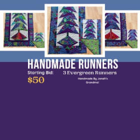 Evergreen Elegance: Set of Three Quilted Table Runners item