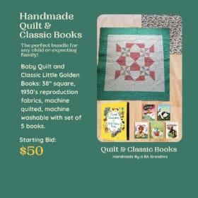 Vintage Charm: Baby Quilt & Classic Little Golden Books Set item