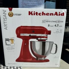 Kitchen Aid Artisan 5Q 4.7L Stand Mixer (Red) item