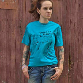 Blue "Where's Emily" T-shirt - Size Small item