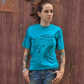 Blue "Where's Emily" T-shirt - Size Medium item