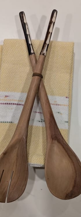 Item #35: Hand-Woven Kitchen Towels & Salad Tongs #1 of 4 item