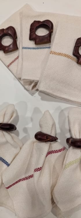 Item #34: Hand-Woven Napkins with Napkin Rings #2 of 2 item