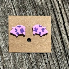 Pink Pig Earrings item
