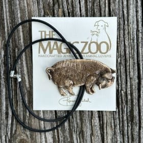 Merry Rosenfield Bronze Kunekune Pendant item