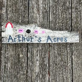 Lynda Stidham Americana sign on Arthur's Acres Fence wood #4 item